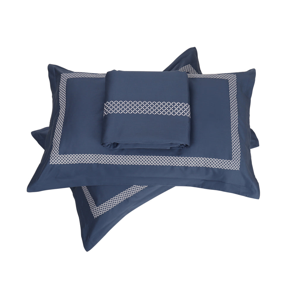 Waffle Duvet Cover - Moonlight Blue