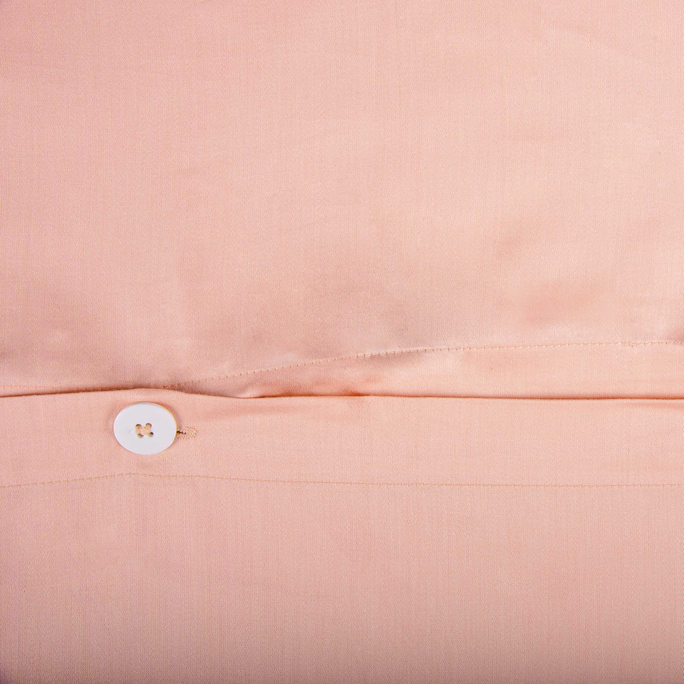 Parallel Duvet Cover - Coral Peach