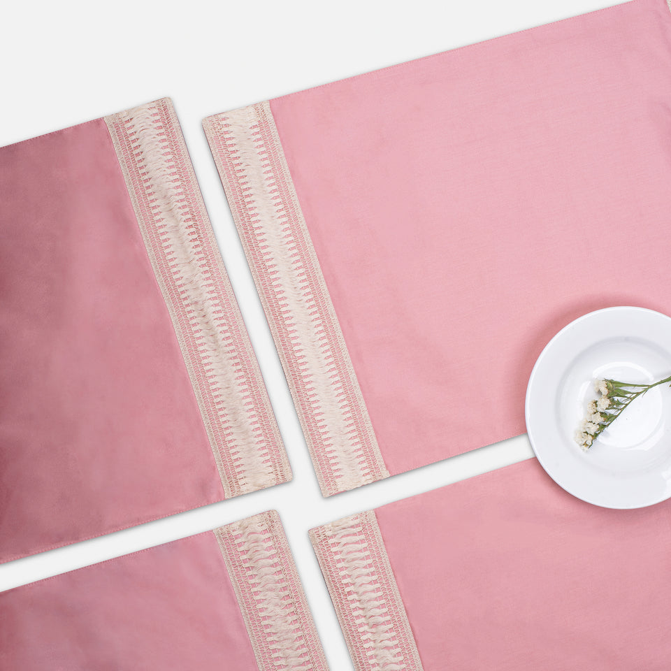 Lace Tablemats - Coral Peach