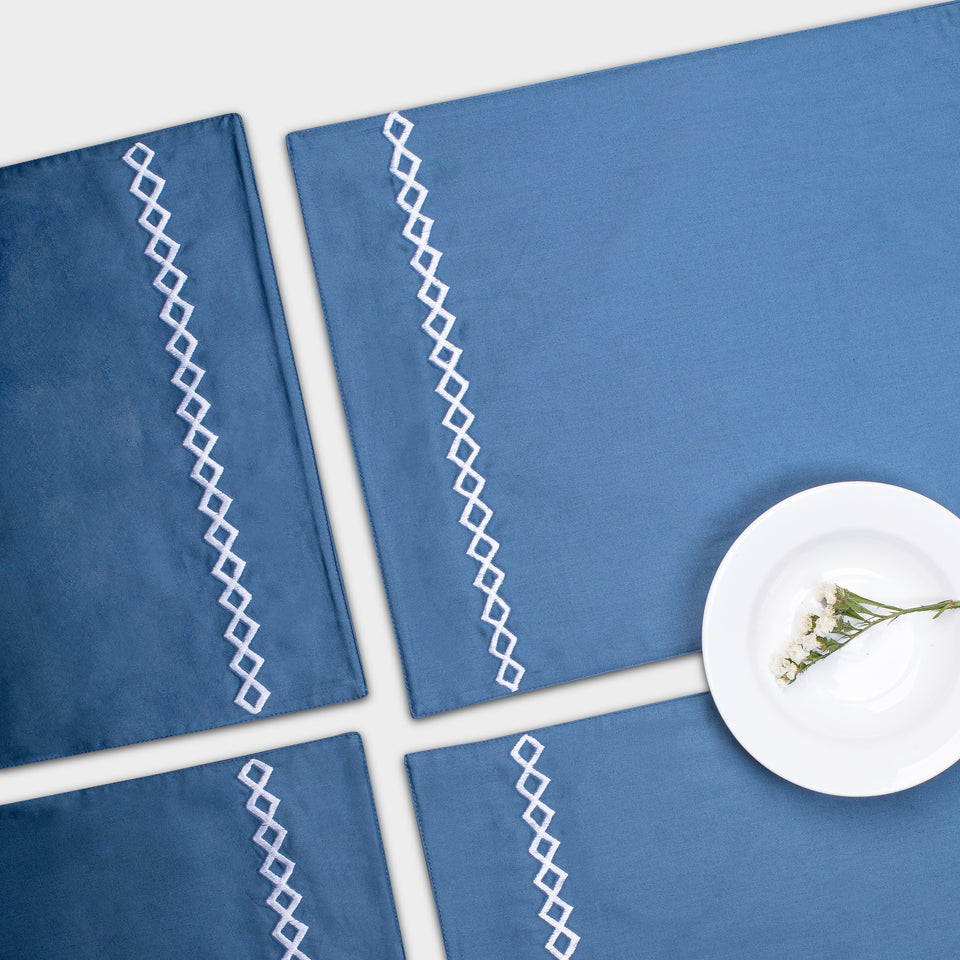 Cubes Tablemats - Moonlight Blue