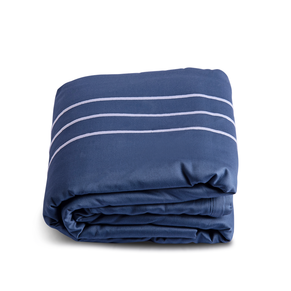 Parallel Duvet Cover - Moonlight Blue