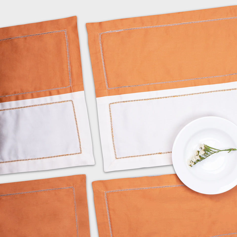 Fusion Tablemats - Copper & Cream